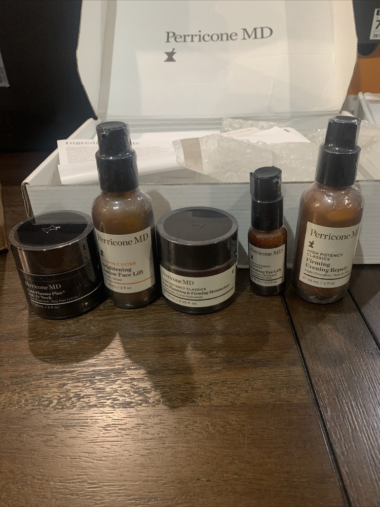 Perricone MD 5-Piece Skincare Set with Cold Plasma Sub-D Amine Face Lift and Evening Repair
