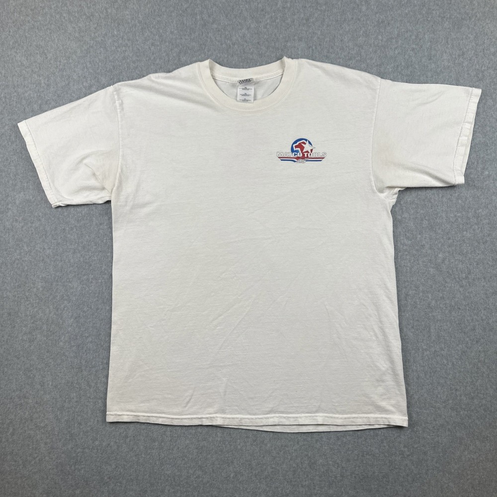 Vintage Gildan Men’s Size XL White Shirt MATCO Tools 25th Graphic Print Tee Y2K