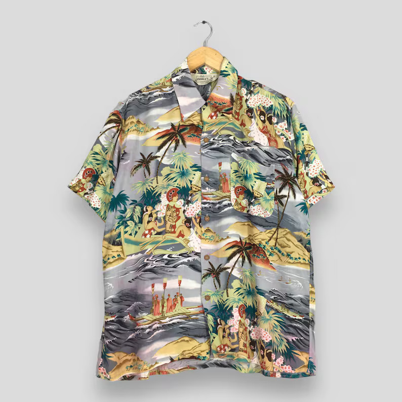 Vintage Aloha Hawaii Shirt Mens Womens Hawaiian Beach Summer