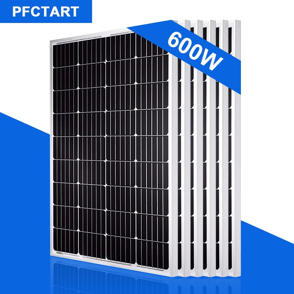 600W 12V Monocrystalline Solar Panel Kit for RV Camping & Gardens