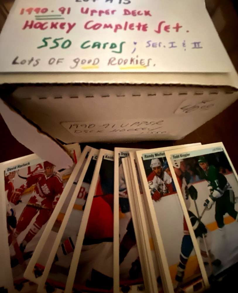 1990-91 Upper Deck Hockey Complete 550 Card Set – Jagr Rookie Gretzky