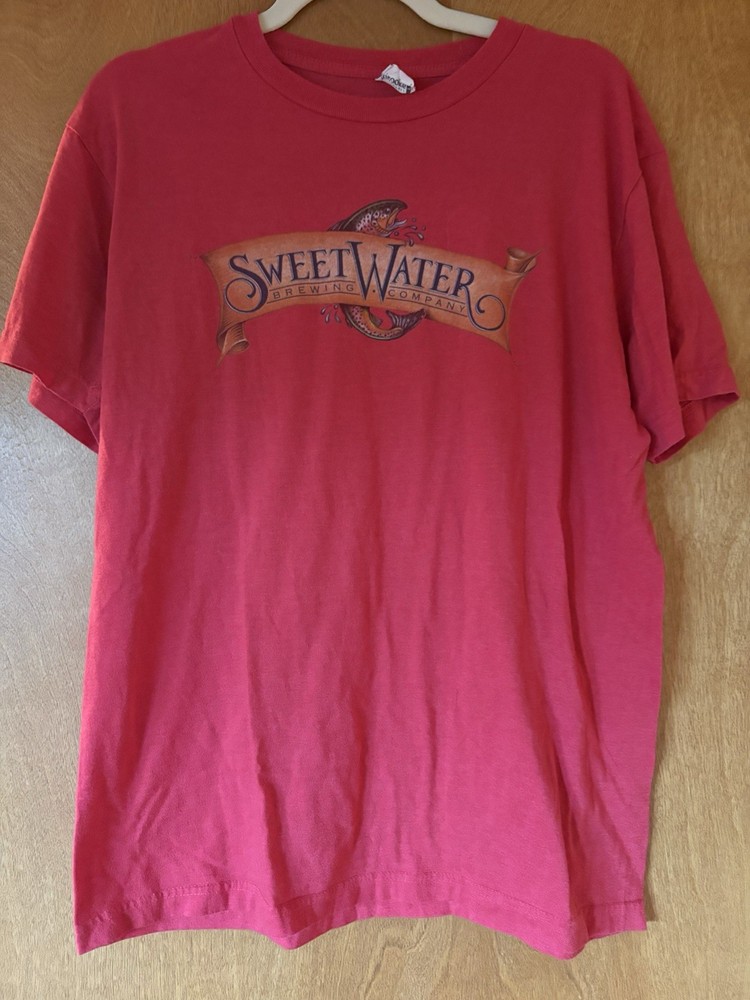 Sweetwater Brewing Company Men’s Tshirt Red Size XL, Don’t Float The Mainstream