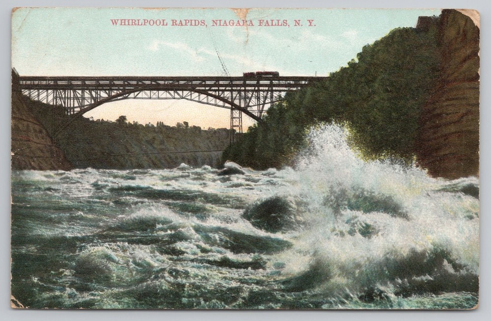 Whirlpool Rapids Niagara Falls New York NY Postcard 1909