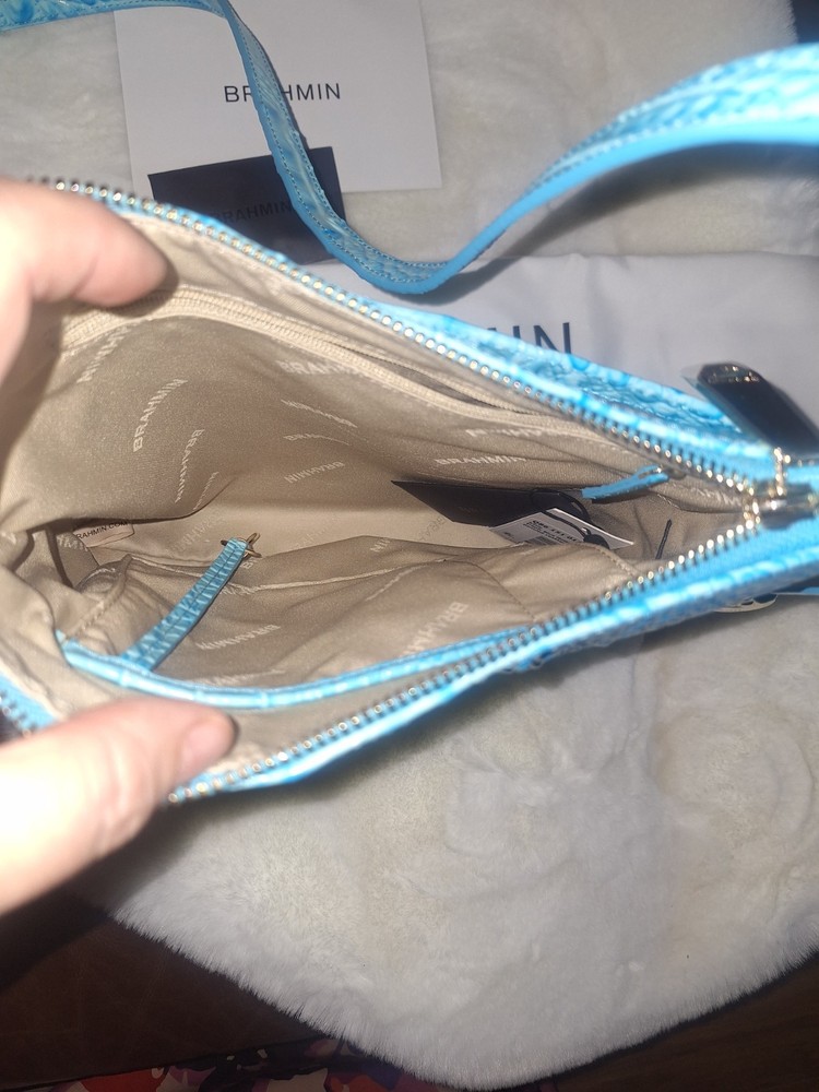 Brahmin Katie Tropic Blue Melbourne Leather Crossbody---NWT