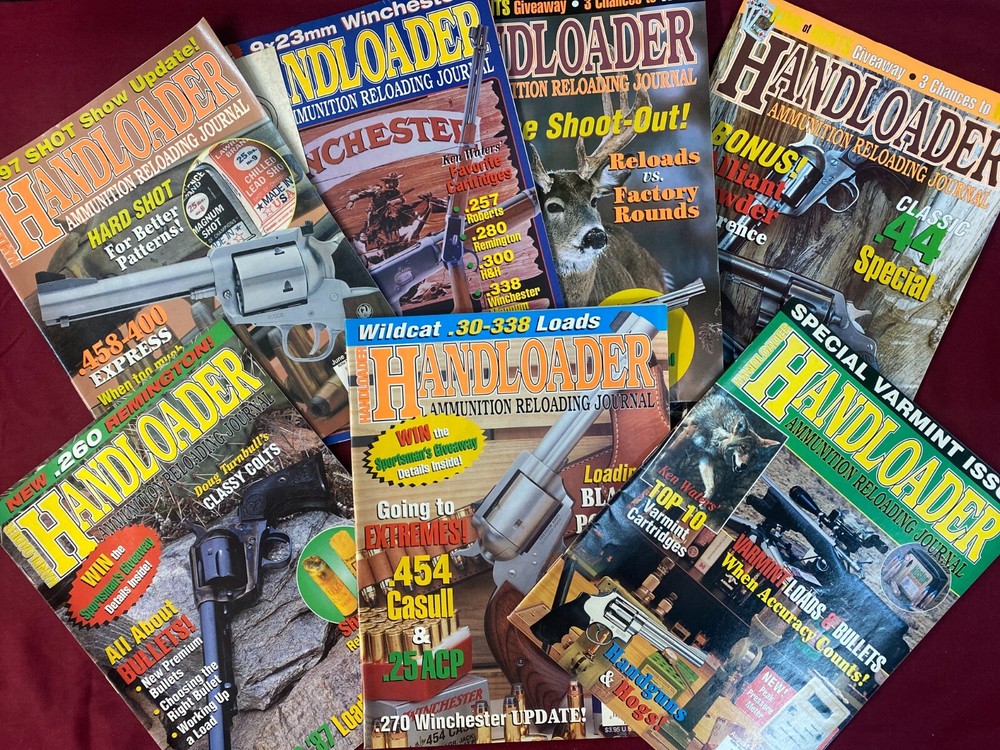 HANDLOADER The Journal of Ammunition Reloading MISC 1996-1998 ISSUES
