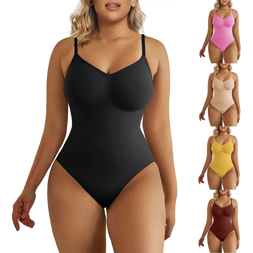 Bodysuit For Women Shapewear Seamless Sculpting Thong Body Shaper Tank Top