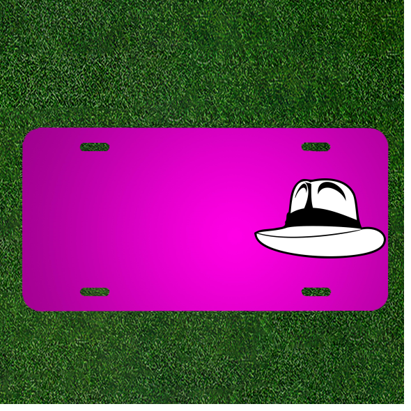Custom Personalized Car License Plate With Add Names To Hat Cowboy Hat Black