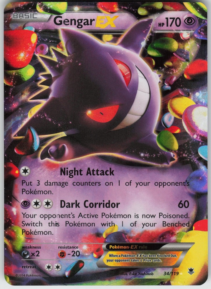 Pokemon TCG Gengar EX #34/119 XY - Phantom Forces