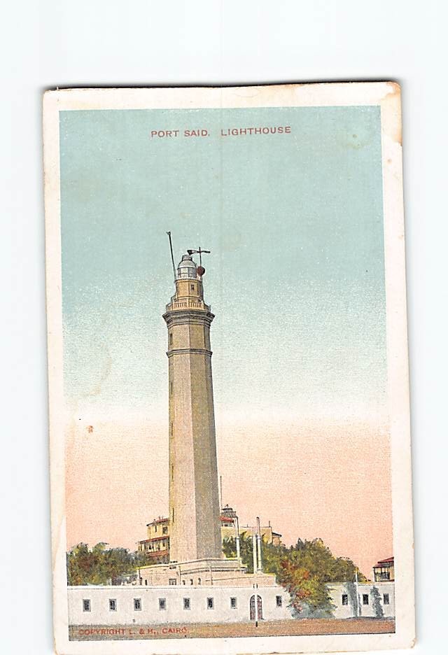 Postcard Port Said Lighthouse Egypt