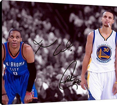 Acrylic Wall Art: Stephen Curry, Michael Westbrook - Warriors - Autograph Print