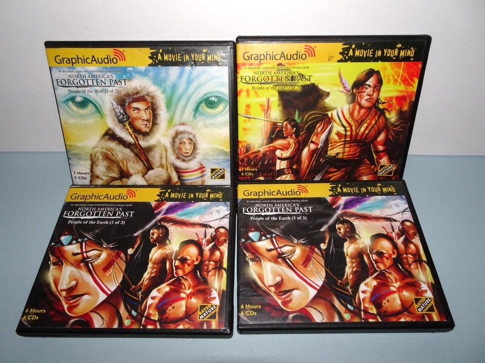 Lot of 4 North America's Forgotten Past  Graphic Audio CDs earth Fire Wolf
