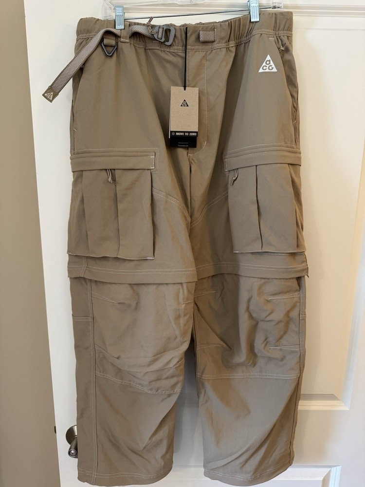 Nike ACG Smith Summit Convertible Cargo Pants FN0428-247 Men’s Size L New Khaki