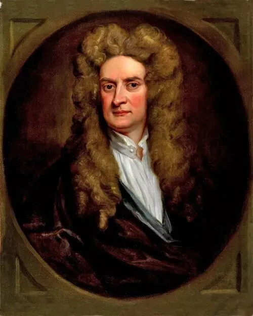 1702 Scientist Sir Isaac Newton Oil Painting Poster 4x6 PHOTO PRINT