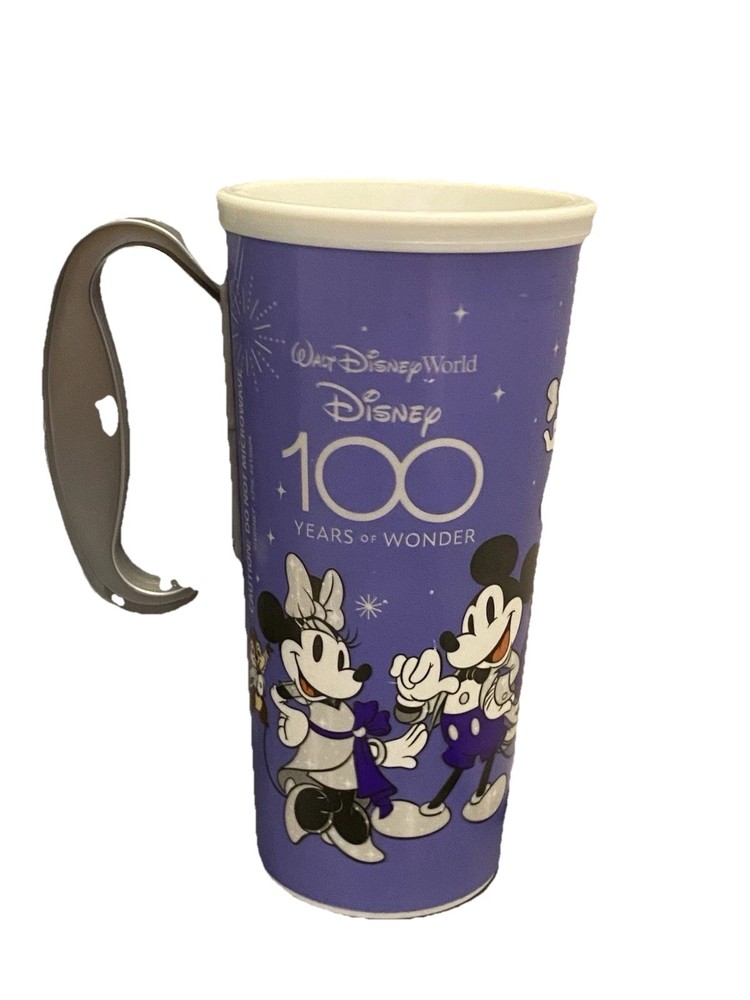 Walt Disney World 100th Anniversary Resort Silver Refillable Cup/Mug No Lid