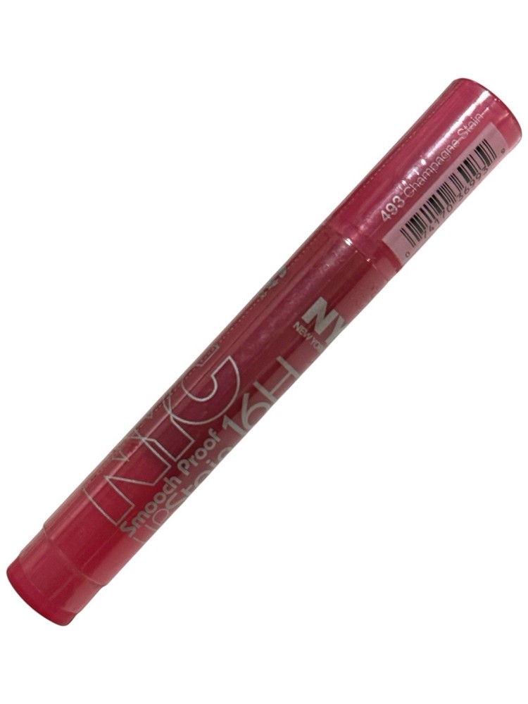 NYC Smooch Proof 16hr Lip Stain 493 Champagne Stain 0.1 FL Oz