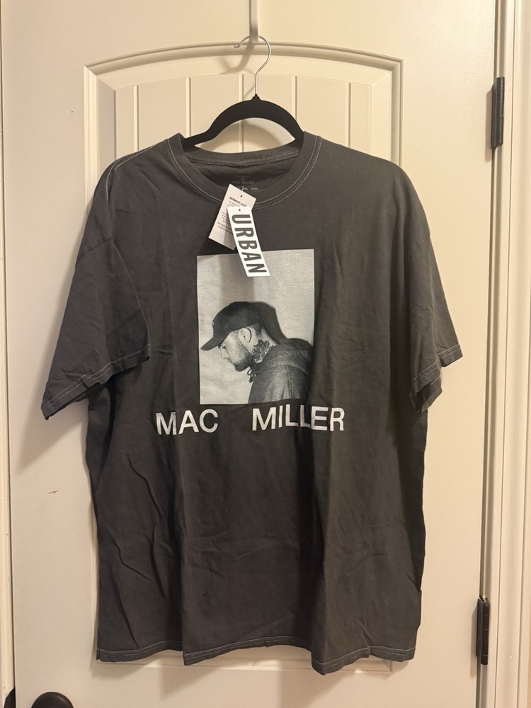 Mac Miller Faded Black Graphic Rap T-shirt Men's Oversized Large