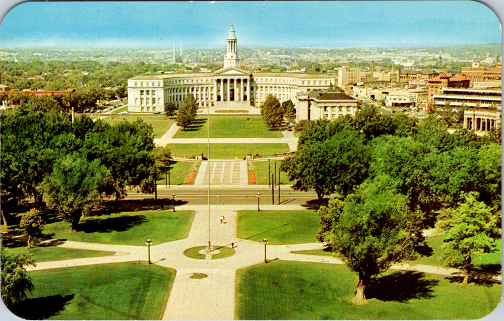 Vintage Postcard Denver Civic Center City County Building Capitol