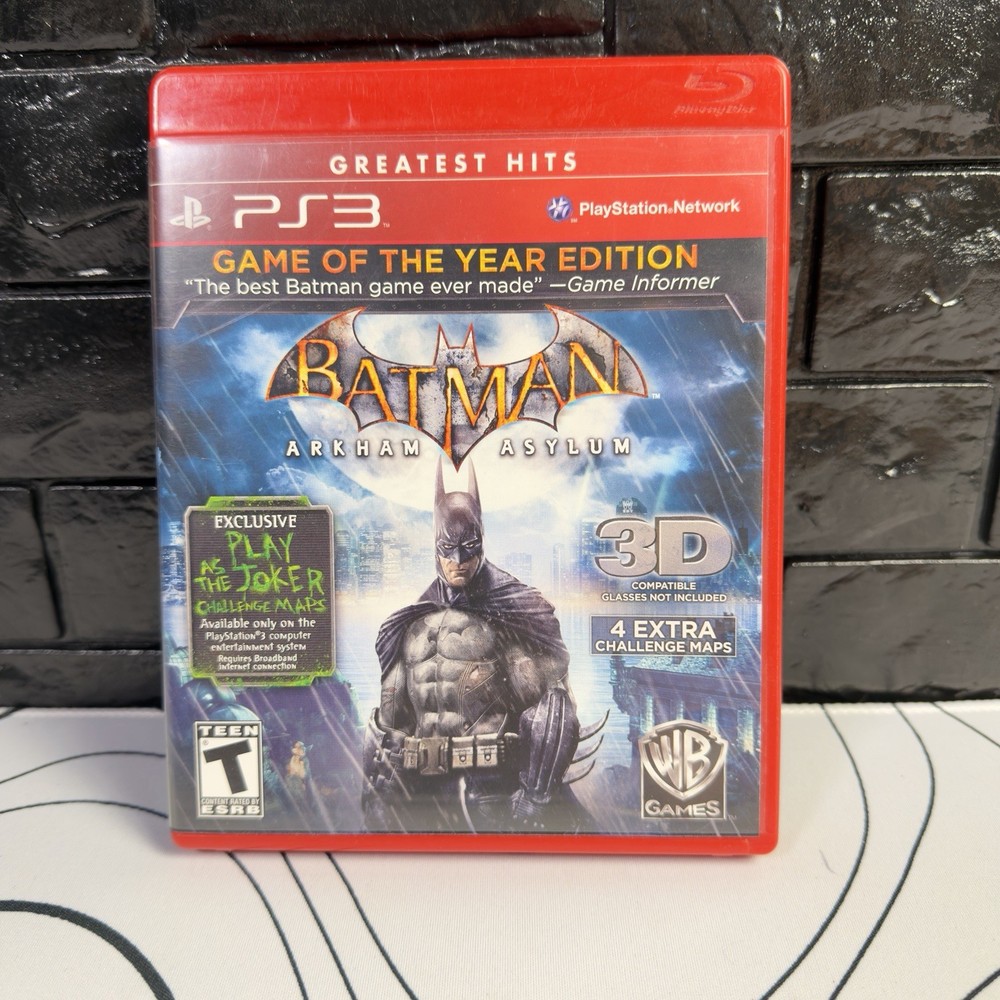Batman Arkham Asylum Game of the Year GOTY PS3 PlayStation 3 CIB Complete Manual