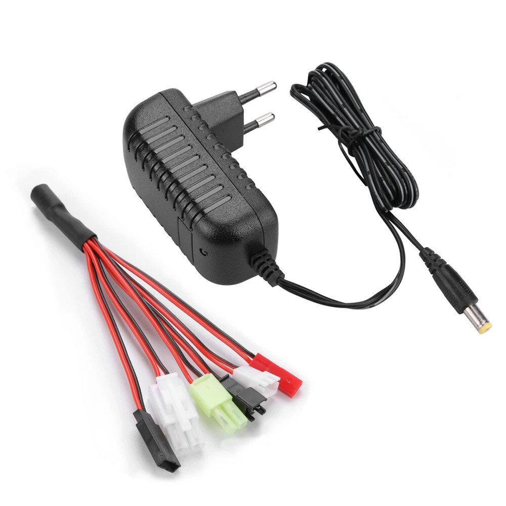 RC Charger Adapter with 6 Connectors for Tamiya, Mini Tamiya, SM 2P, JST, HuanQi, FUTABA