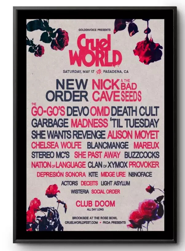 Cruel World Festival 2025 Pasadena CA Concert Poster May 17