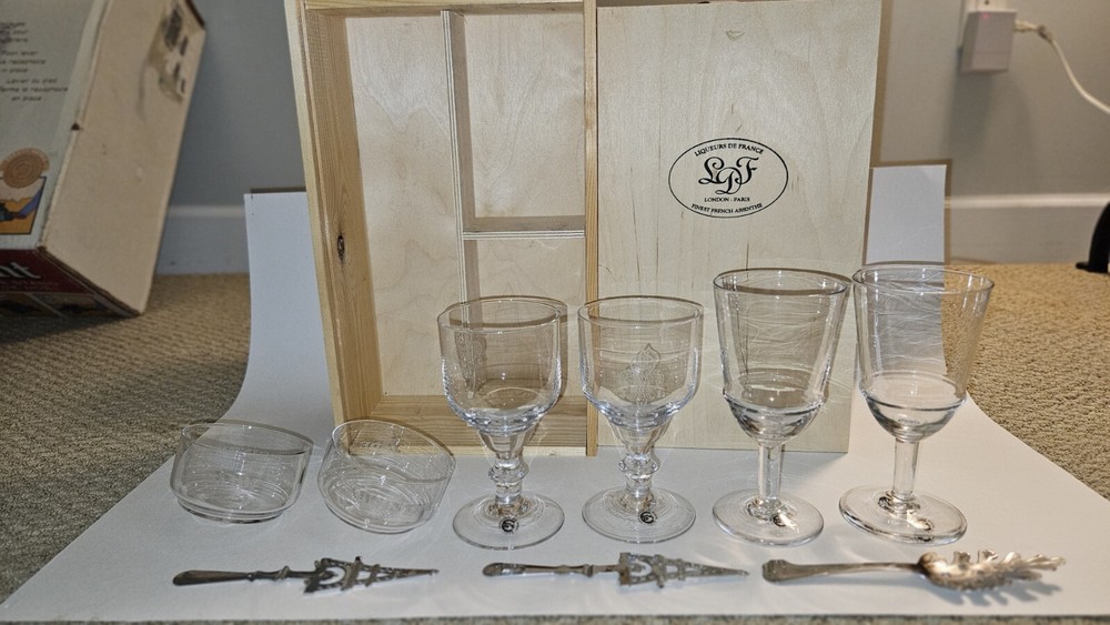 Absinthe Liqueur fine imported crystal glassware & accessories and assorted beer-image