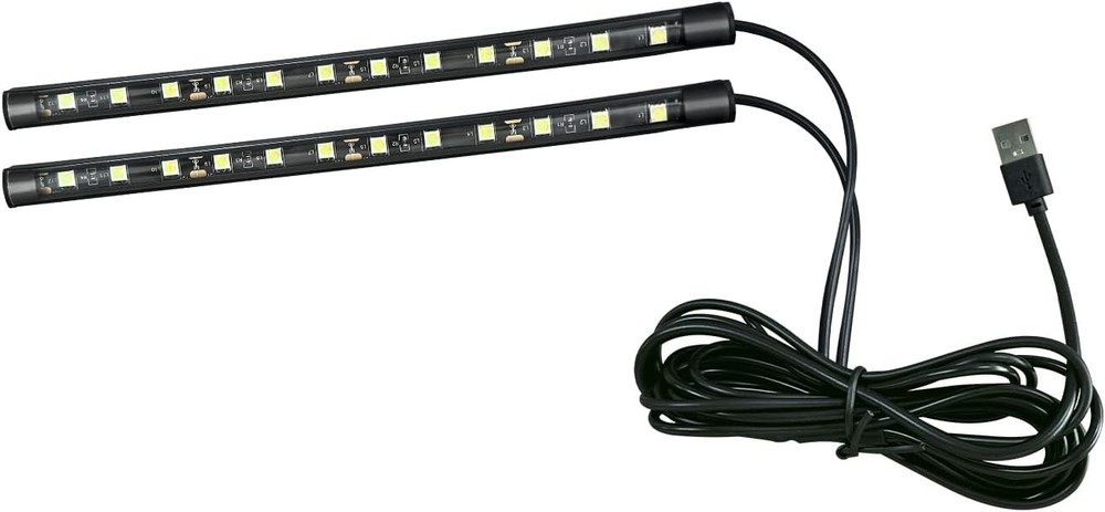 LED Strip Light, 24 LEDs RGB Neon Interior Atmosphere Lights,  Color: Ice Blue