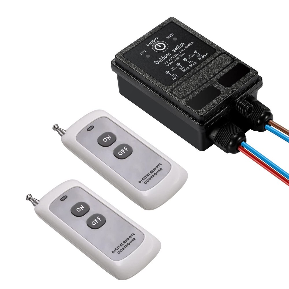 Wireless Light Switch And Receiver Kitno Wiringac110v/120v/240v/40a Relay Rf Swi