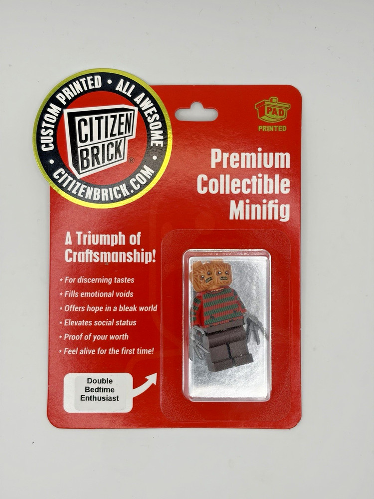 Citizen Brick: Double Bedtime Enthusiast  Custom Pad Printed Minifig