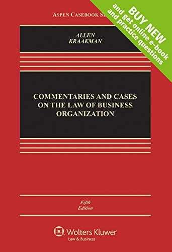 Commentaries and Cases on the - Hardcover, by Allen William T; - Acceptable k