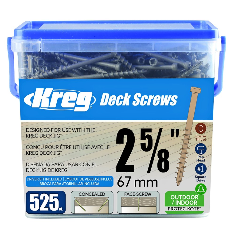 525CT Protec-Kote 2-5/8-Inch Deck Screws for Outdoor Use - 50 Pack