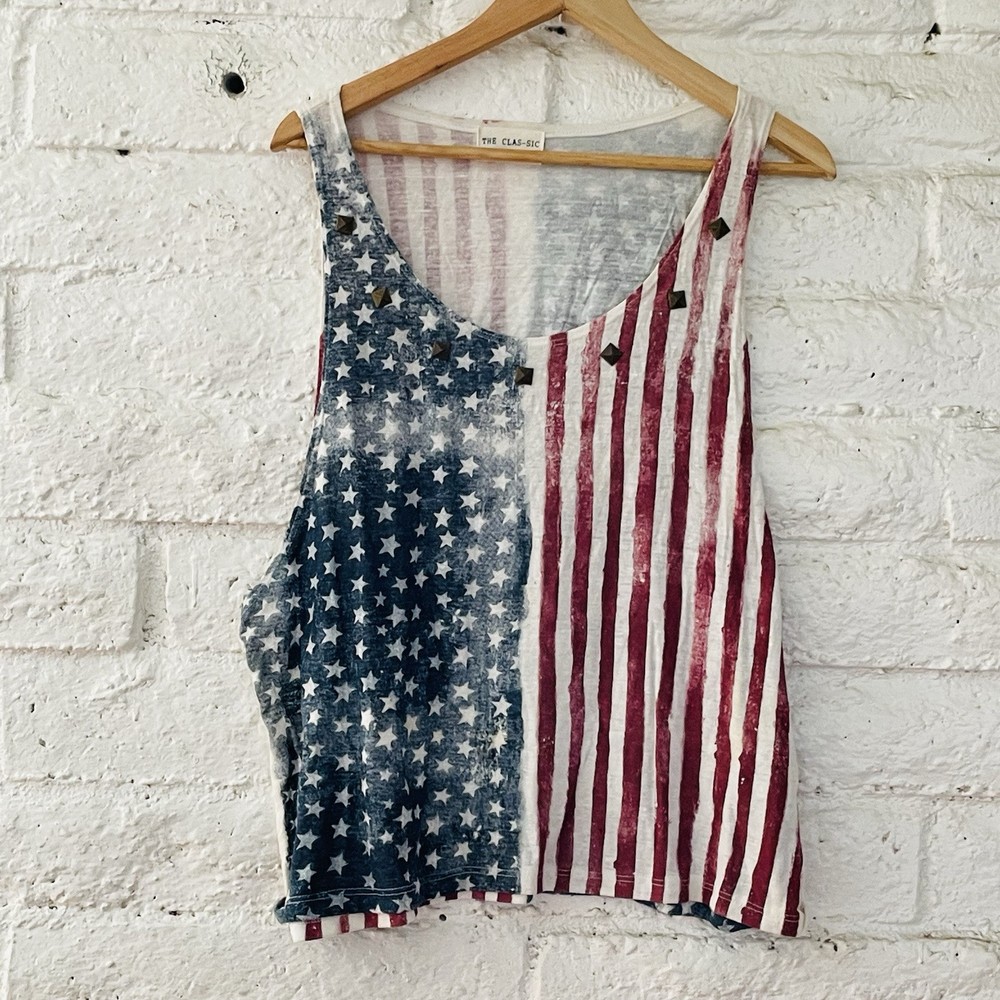 Classic USA Flag Blouse in Size S