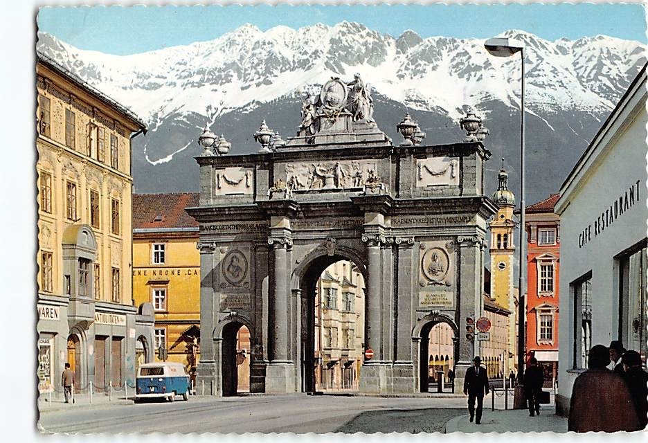 Postcard Triumphal Arch Innsbruck Austria