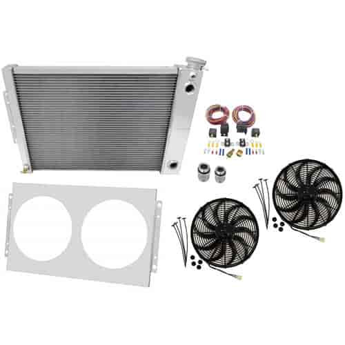 Champion Cooling CC370DPK LS Swap Dual Pass Radiator Kit 1967-69 Camaro