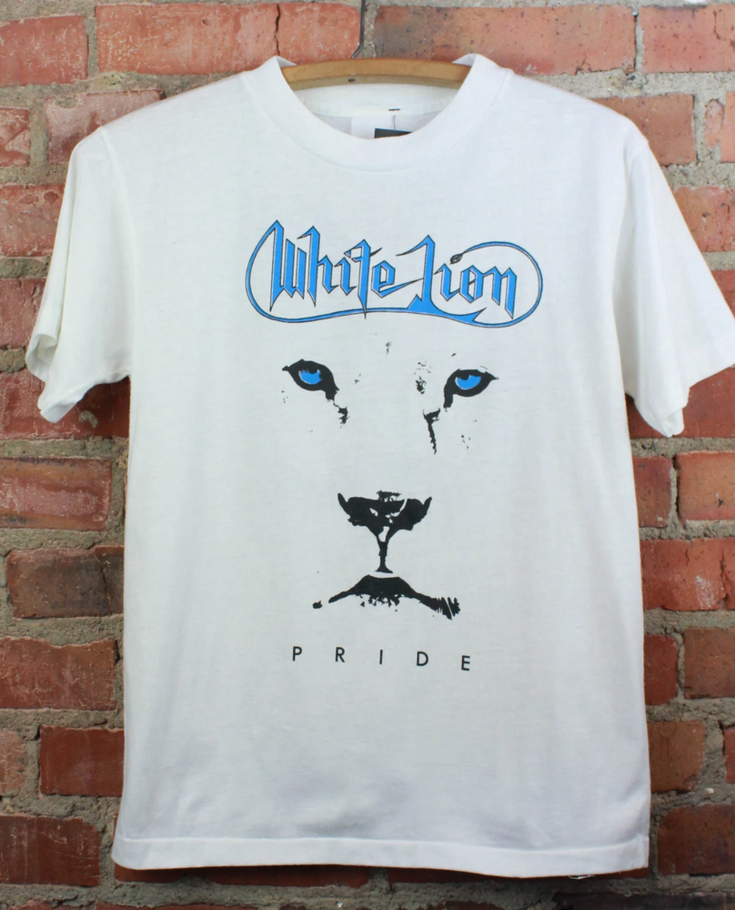 White Lion Pride Album Men T-shirt White Cotton Tee All Sizes S to 234XL
