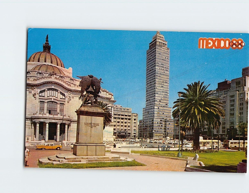 Postcard Beethoven Monument Alameda Central Park in Mexico City Mexico