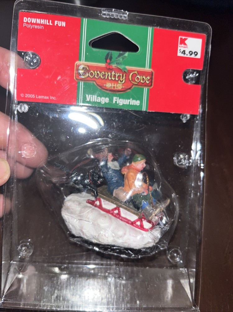 Lemax Coventry Cove Christmas Village Downhill Fun Figurine 2005 New