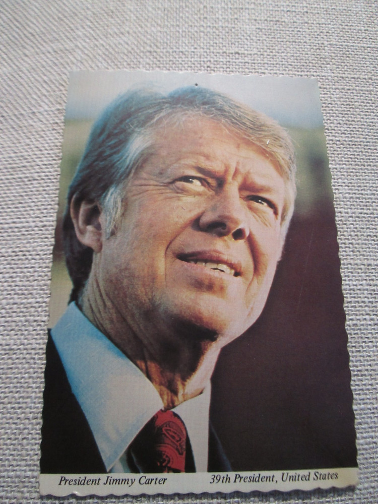 President Jimmy Carter, 39th President, Portrait, Antique Vintage Postcard