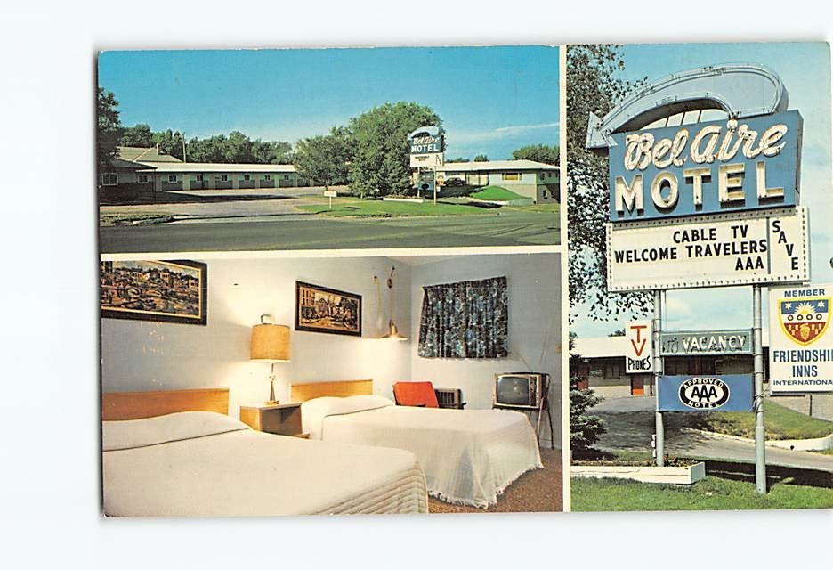 Postcard Bel Aire Motel Chamberlain South Dakota USA