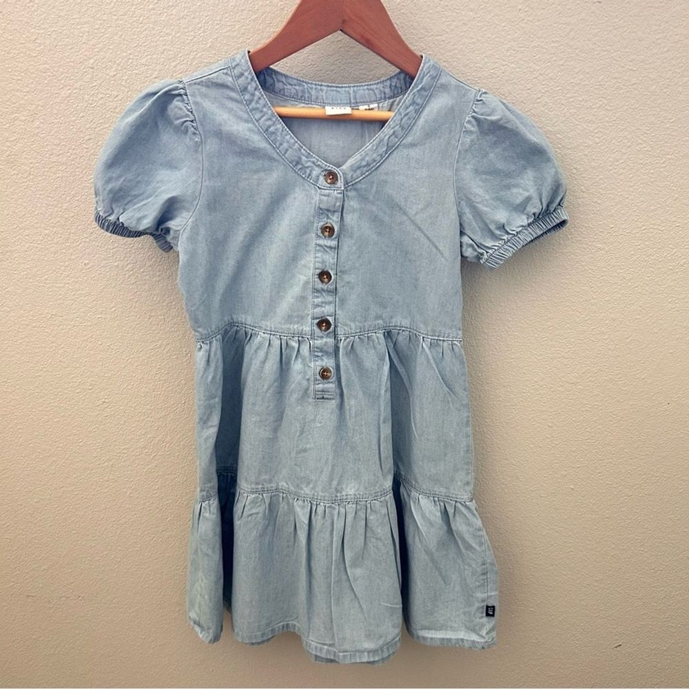 GAP Kids Girl Chambray 100% Cotton Dress Size S 6/6X