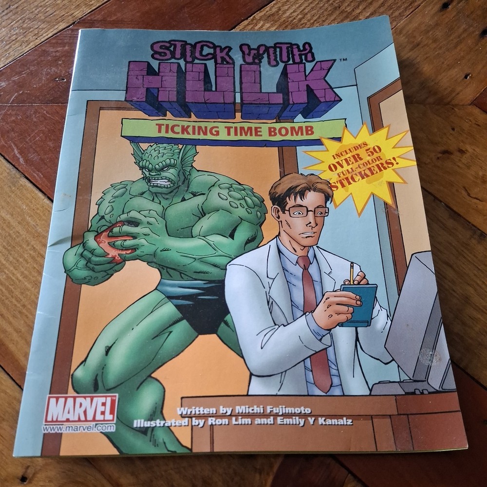 2002 Stick With Hulk Sticker Book The Ticking Time Bomb Unused Michi Fujimoto
