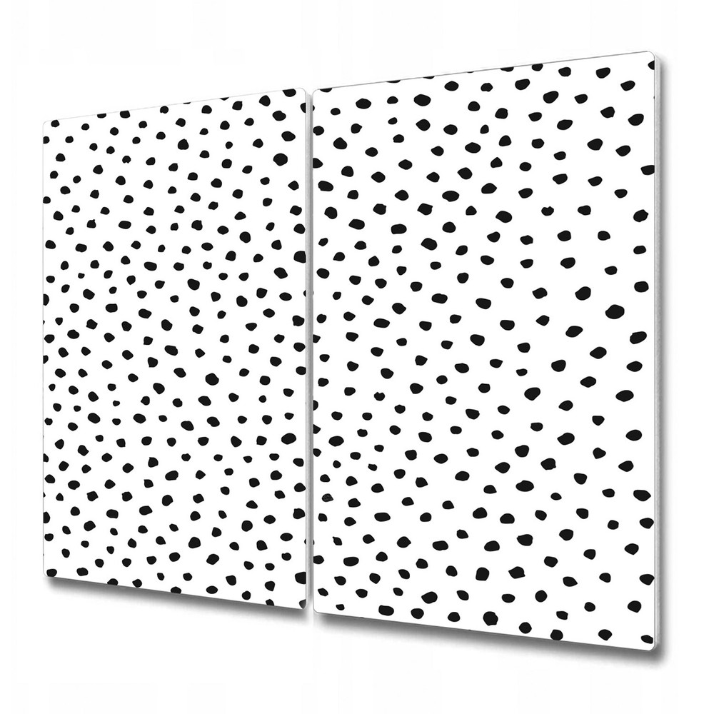 Glass Chopping Board Utensil Board Paint Dot Dots Modern Black and White 2x30x52
