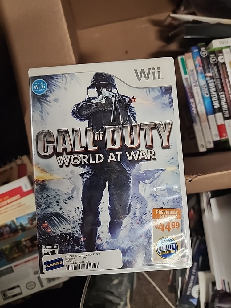 Call Of Duty: World At War Wii Game Fidk Only
