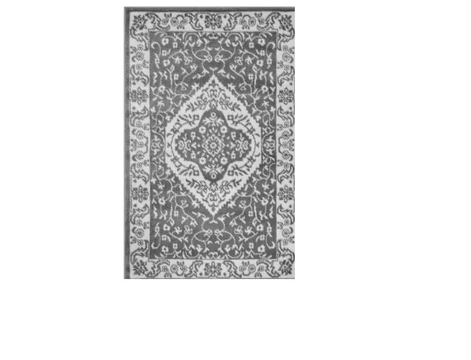 Jefferson Collection Pearl Heriz Gray 3 Ft. X 4 Ft. Medallion Area Rug