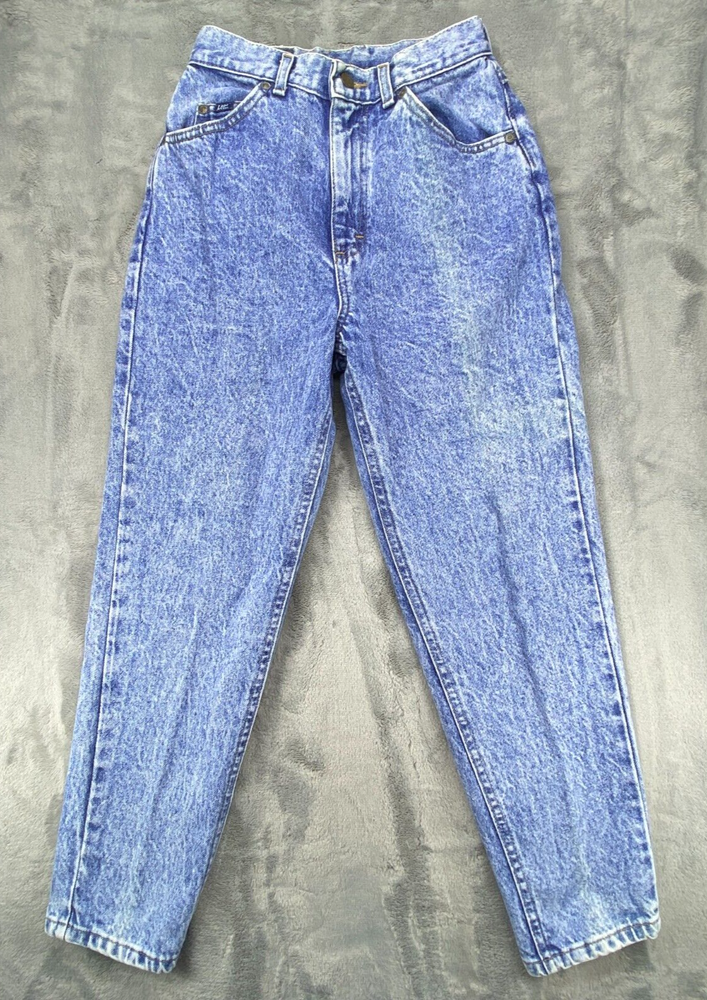 Lee Jeans Womens Size 10 Petite Vintage Stonewashed Blue Tapered USA Made