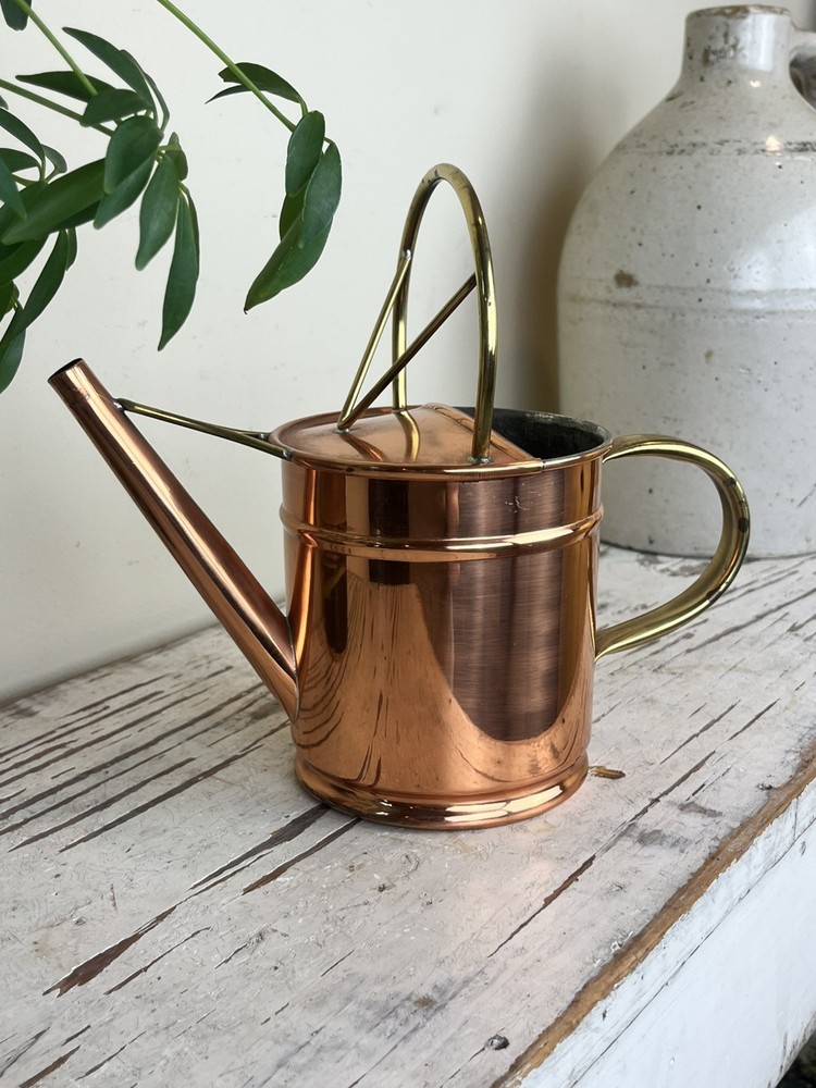 Vintage 1980’s Coppola Copper & Brass Watering Can / Portugal / Garden / Home