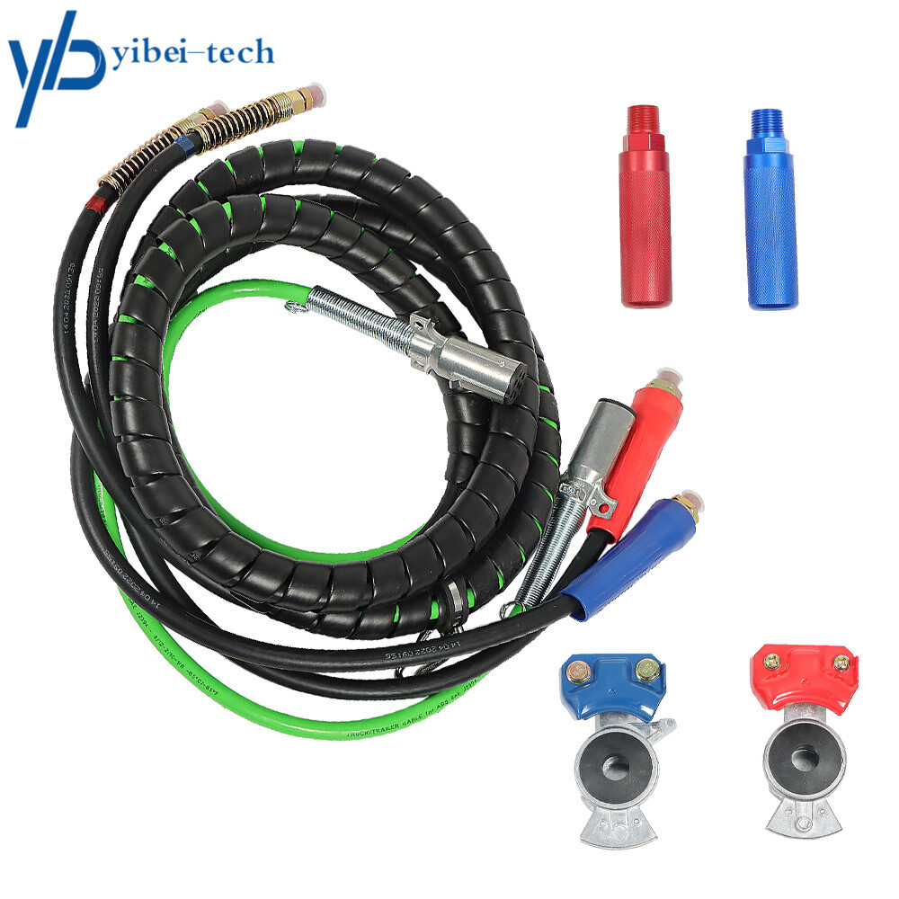 15FT 3-in-1 ABS Electrical & Air Line Kit for Semi Trucks-image