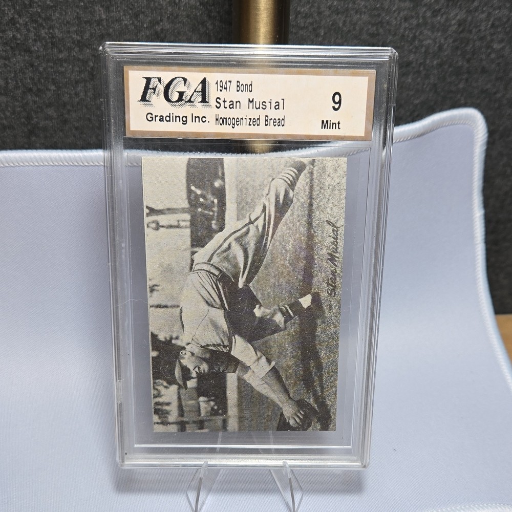 1947 Homogenized Bond Bread Stan Musial Baseball FGA Grading 9 Square Corners
