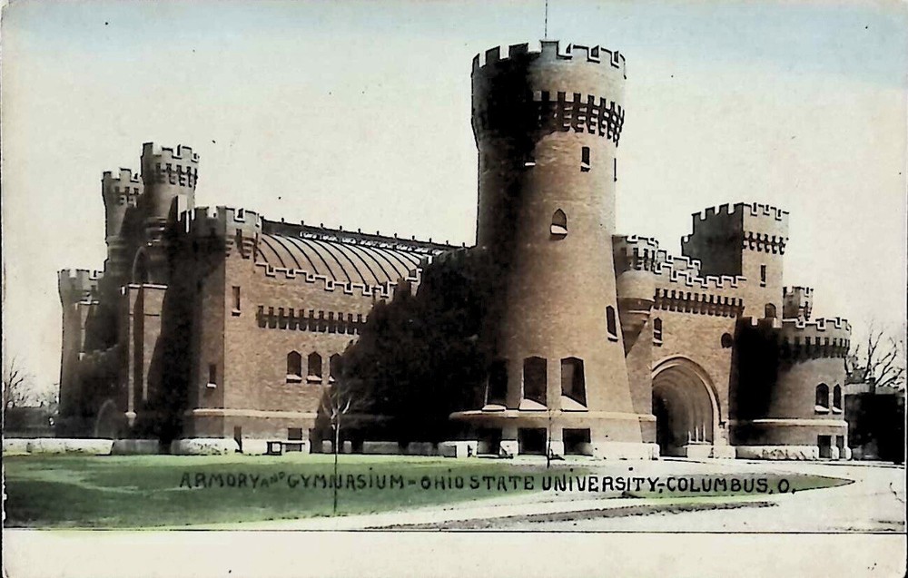 Armory & Gymnasium, Ohio State University, Columbus, Ohio OH - Vintage Postcard