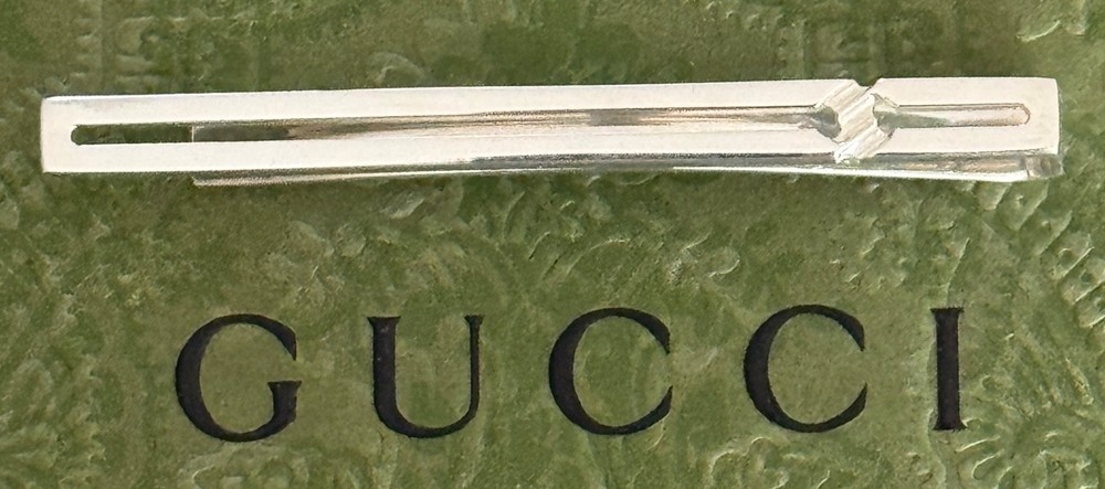 Gucci  Tie Bar Clip  Sterling Silver 925 Made in Italy