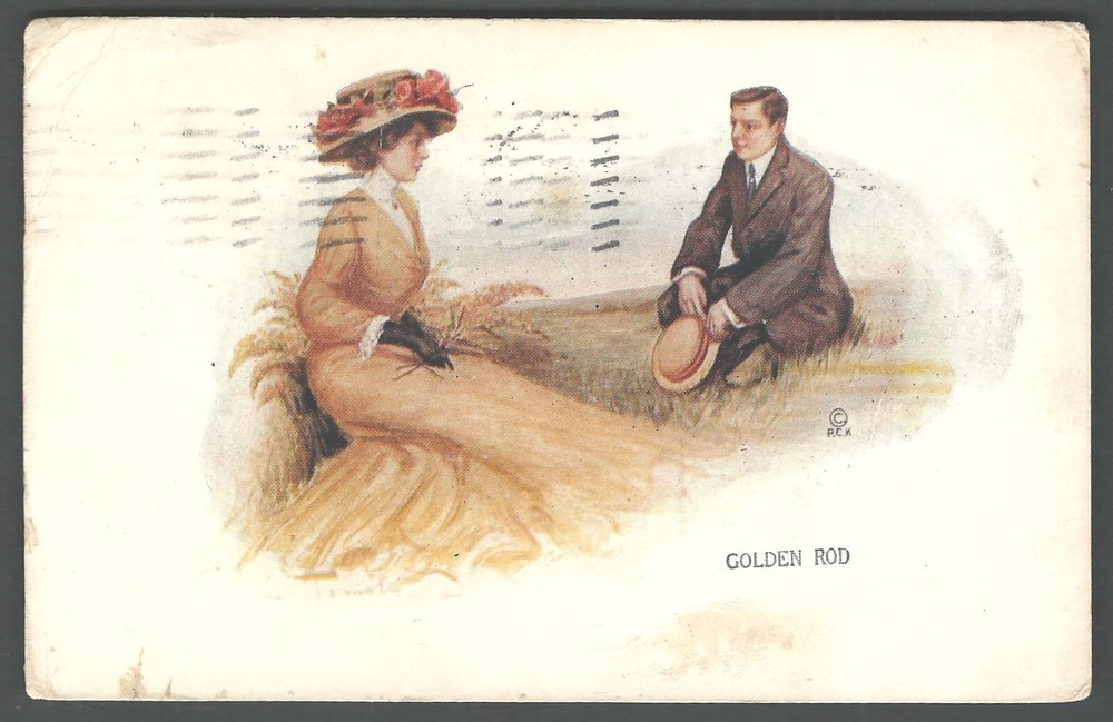 GOLDEN ROD 1911 PCK Koeber ROMANCE ROMANTIC Postcard